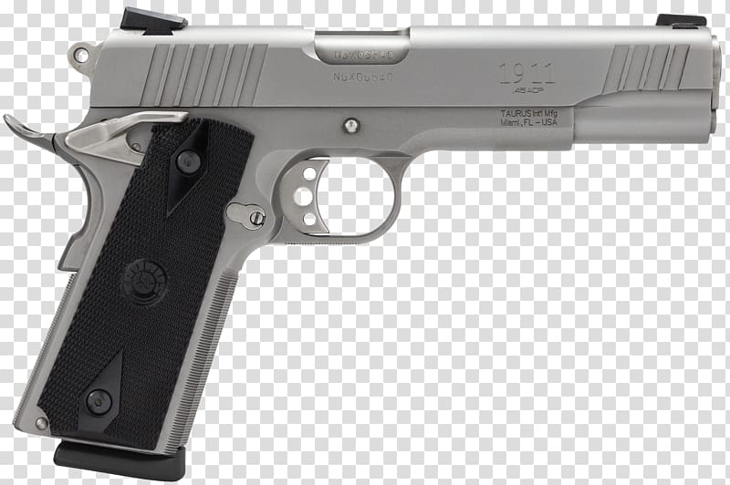 10mm Auto .45 ACP M1911 pistol Colt\'s Manufacturing Company Firearm, .45 ACP transparent background PNG clipart