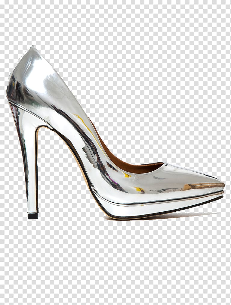 High-heeled shoe Stiletto heel Silver Fashion, Platform Oxford Shoes for Women transparent background PNG clipart