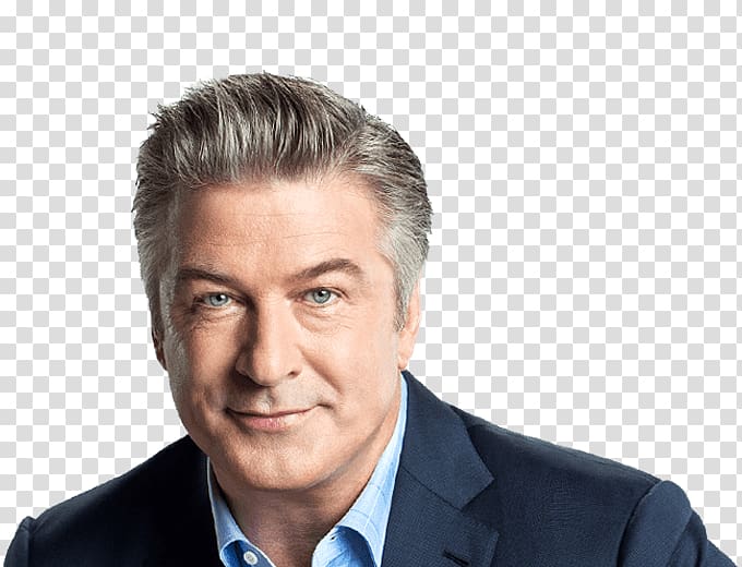 man wearing black suit jacket smiling, Alec Baldwin Close Up transparent background PNG clipart