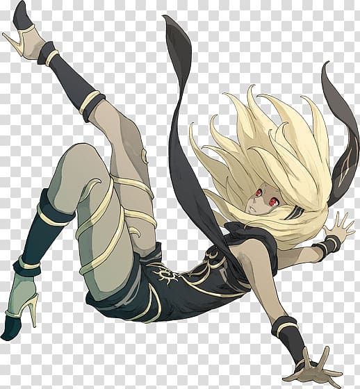 yellow-haired female anime character, Gravity Rush Fallen transparent background PNG clipart