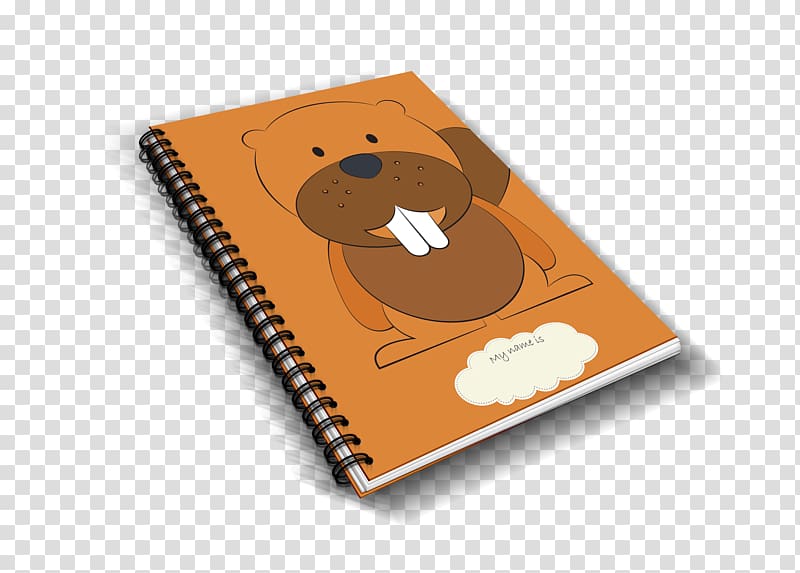 Mockup Spiral Notebook Sketchbook, beaver transparent background PNG clipart