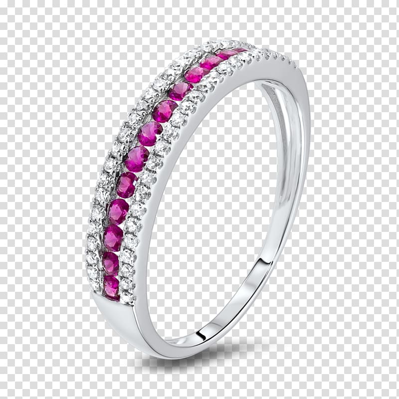 Ruby Wedding ring Silver Gold, ruby transparent background PNG clipart