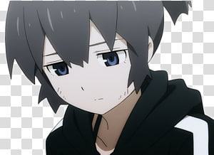 Anime Black hair Mangaka Desktop Character, Anime transparent background PNG clipart thumbnail