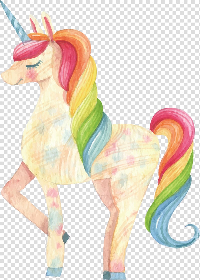 multicolored unicorn , Unicorn Drawing, Elegant Unicorn transparent background PNG clipart