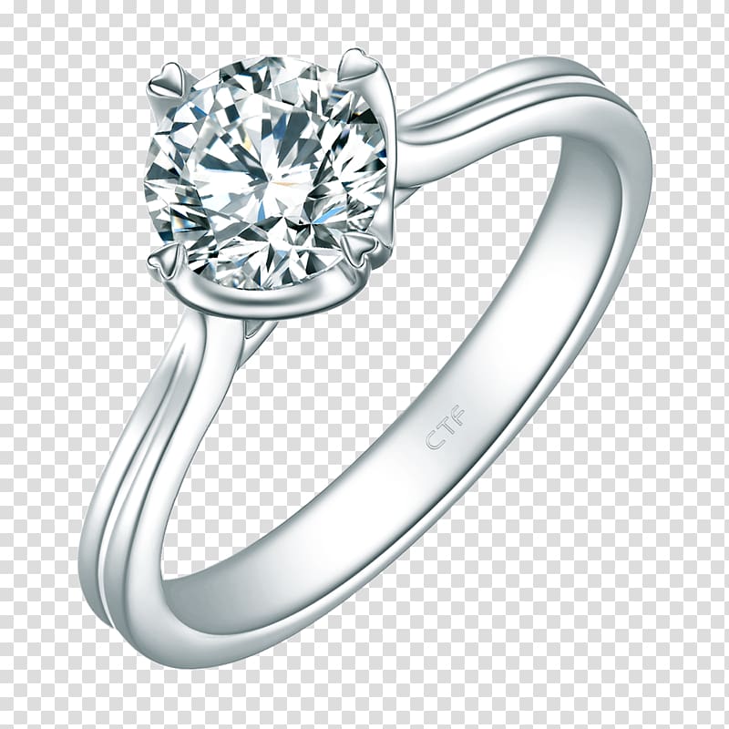 Diamond Chow Tai Fook Wedding ring Jewellery, diamond transparent background PNG clipart