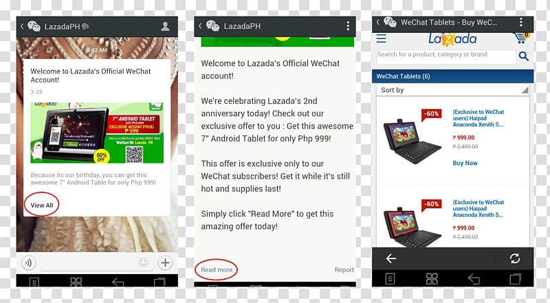 WeChat E-commerce Lazada Group Chatbot Internet, android transparent background PNG clipart