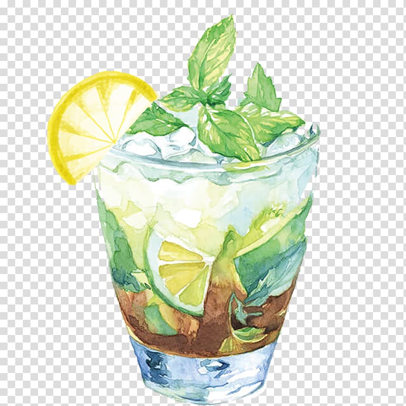 lemon mint tea transparent background PNG clipart