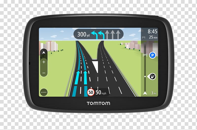 GPS Navigation Systems Car TomTom Start 42 Satellite navigation, car transparent background PNG clipart