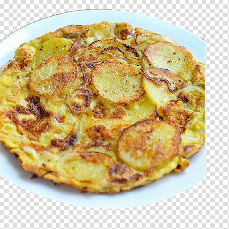 Fried egg Spanish Cuisine Spanish omelette Breakfast Potato, Spanish potato omelette transparent background PNG clipart