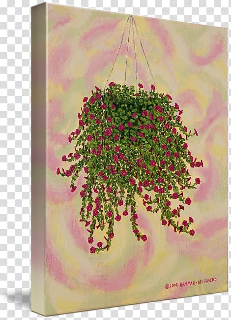 Floral design Acrylic paint Pink M Acrylic resin, Hanging Basket transparent background PNG clipart