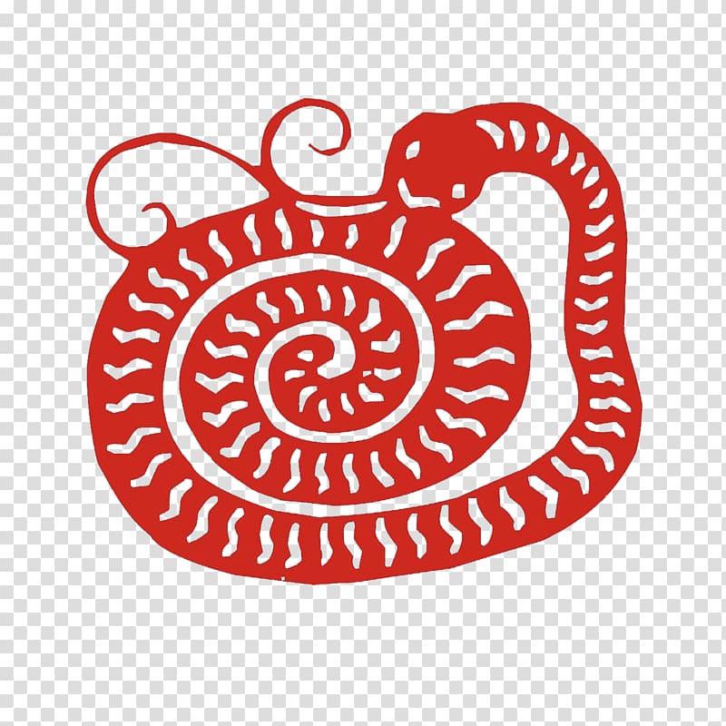 Snake Chinese zodiac Horse Dog Rooster, Paper-cut snake transparent background PNG clipart