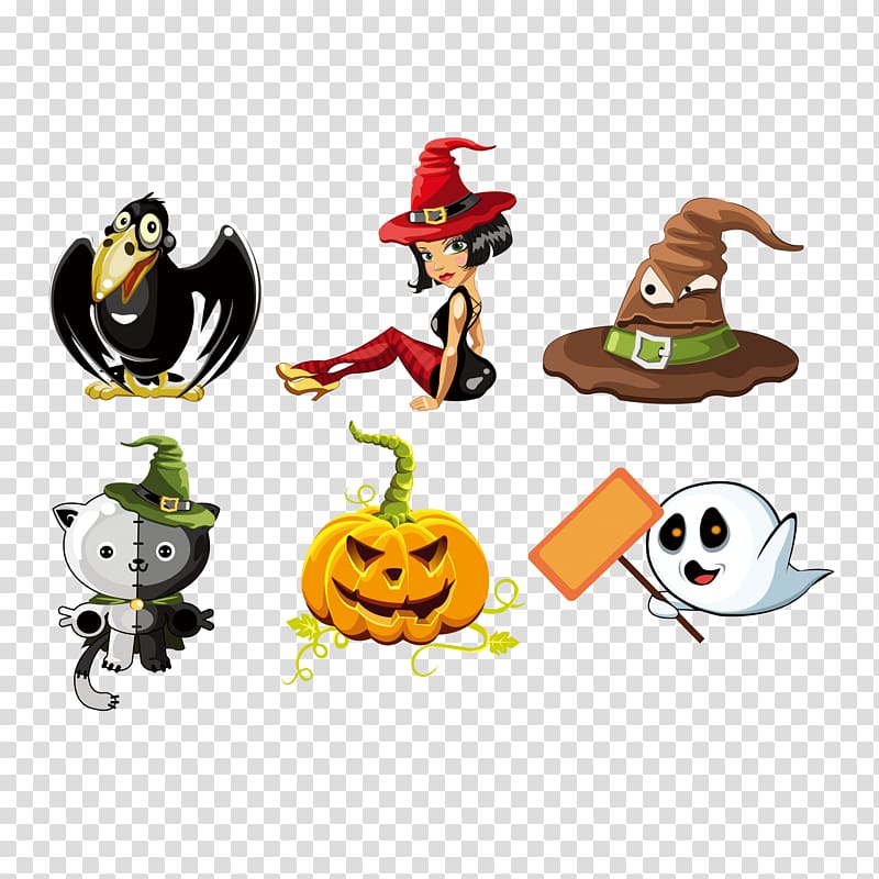Halloween , Halloween Painted cartoon transparent background PNG clipart