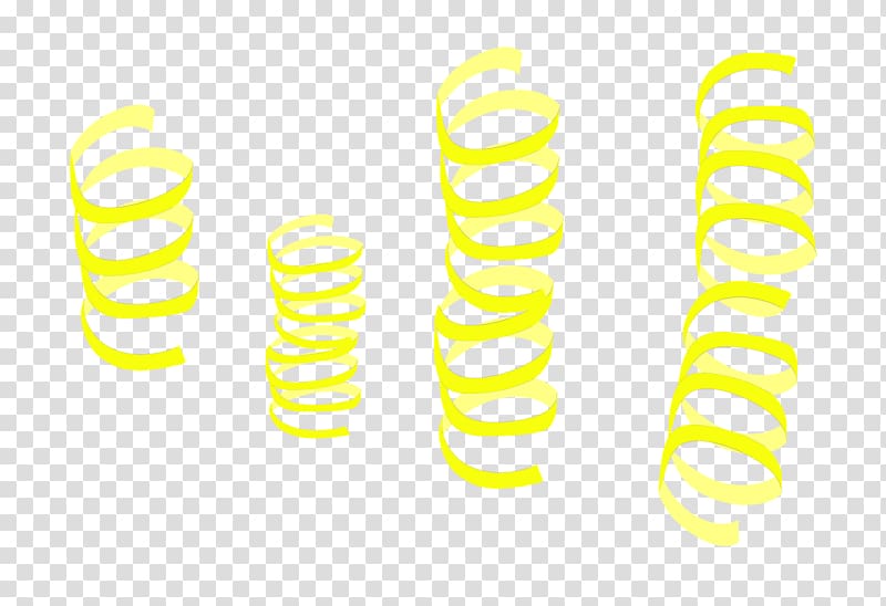yellow spiral decor , Streamers Yellow transparent background PNG clipart