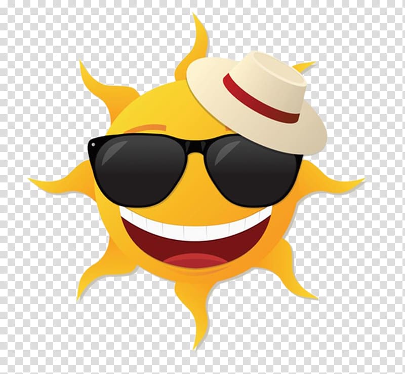 Cartoon Sunglasses, Cartoon sun transparent background PNG clipart
