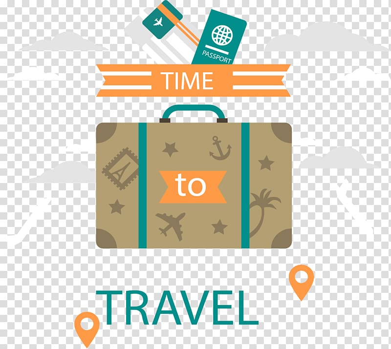 Baggage Travel Suitcase, Take your luggage to travel transparent background PNG clipart