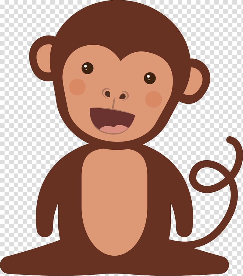 Monkey Primate Common chimpanzee Euclidean Illustration, Monkey transparent background PNG clipart