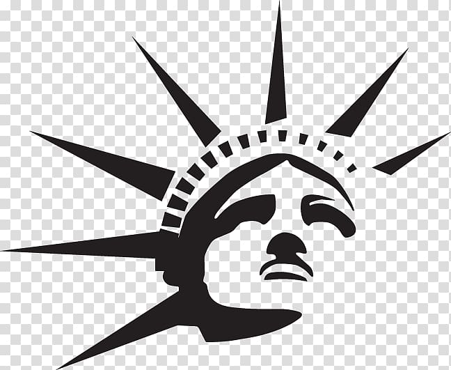 Statue of Liberty Ellis Island Drawing, the statue of libertystripes transparent background PNG clipart