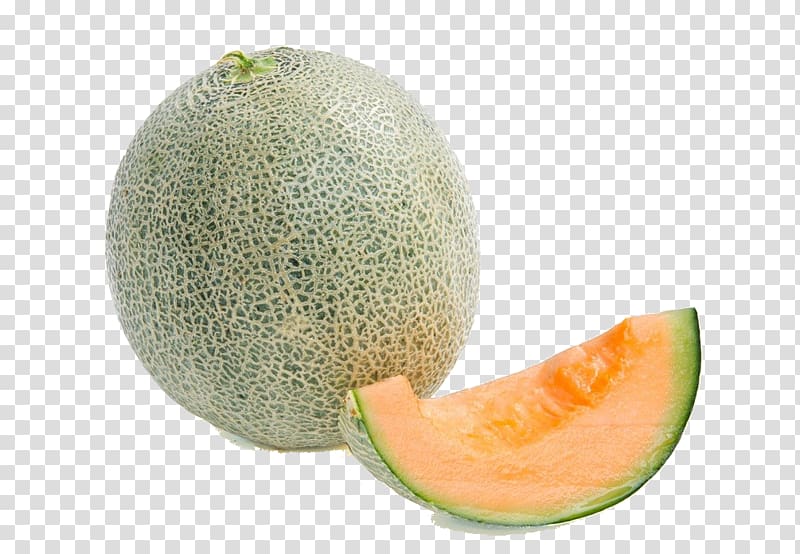Cantaloupe Hami melon Honeydew, Textured Hami melon transparent background PNG clipart