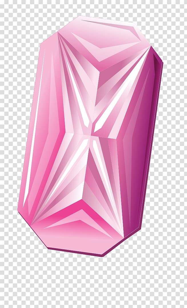 Pink diamond Euclidean Gemstone, Hand-painted diamonds transparent background PNG clipart