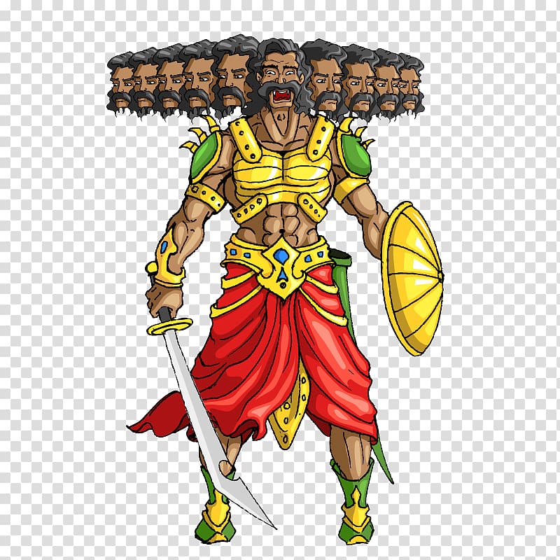 gladiator holding shield and sword , Ravana Dussehra , Dussehra File transparent background PNG clipart