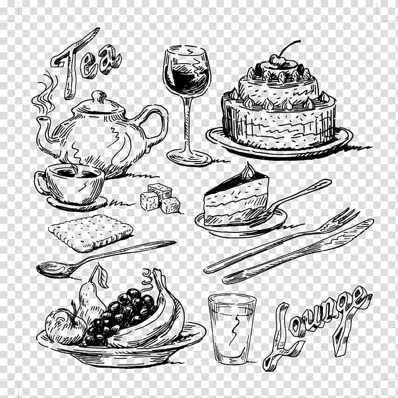 Food Drawing Illustration, Artwork Food transparent background PNG clipart