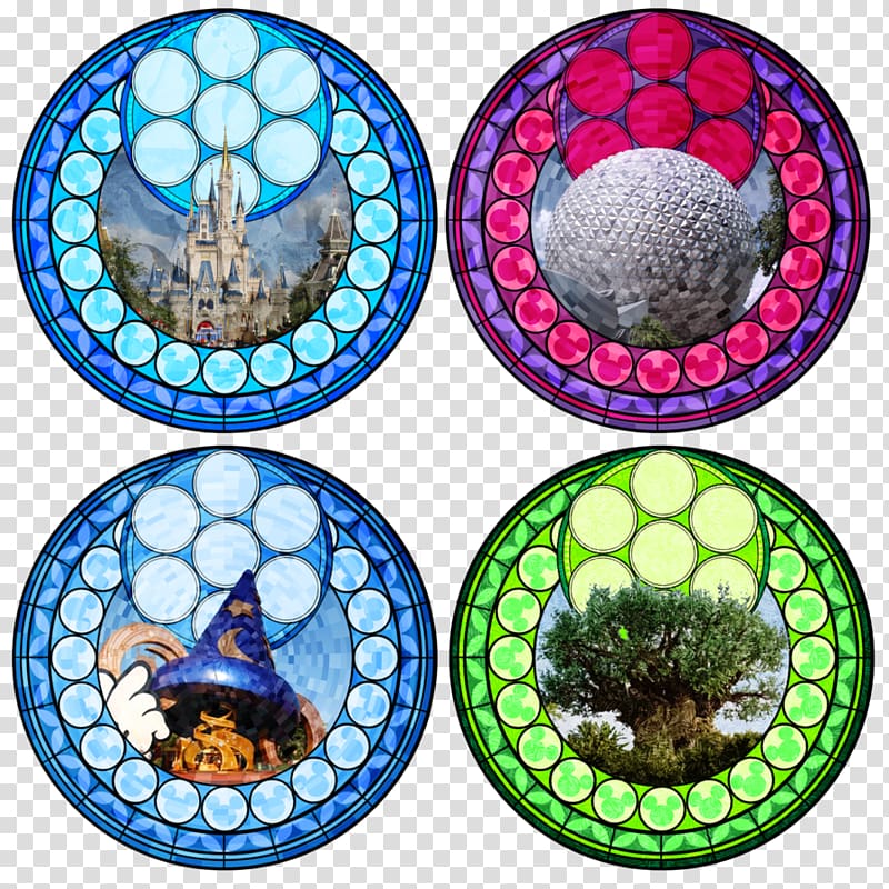 Magic Kingdom Disney\'s Hollywood Studios Stained glass Epcot Disney Springs, glass transparent background PNG clipart
