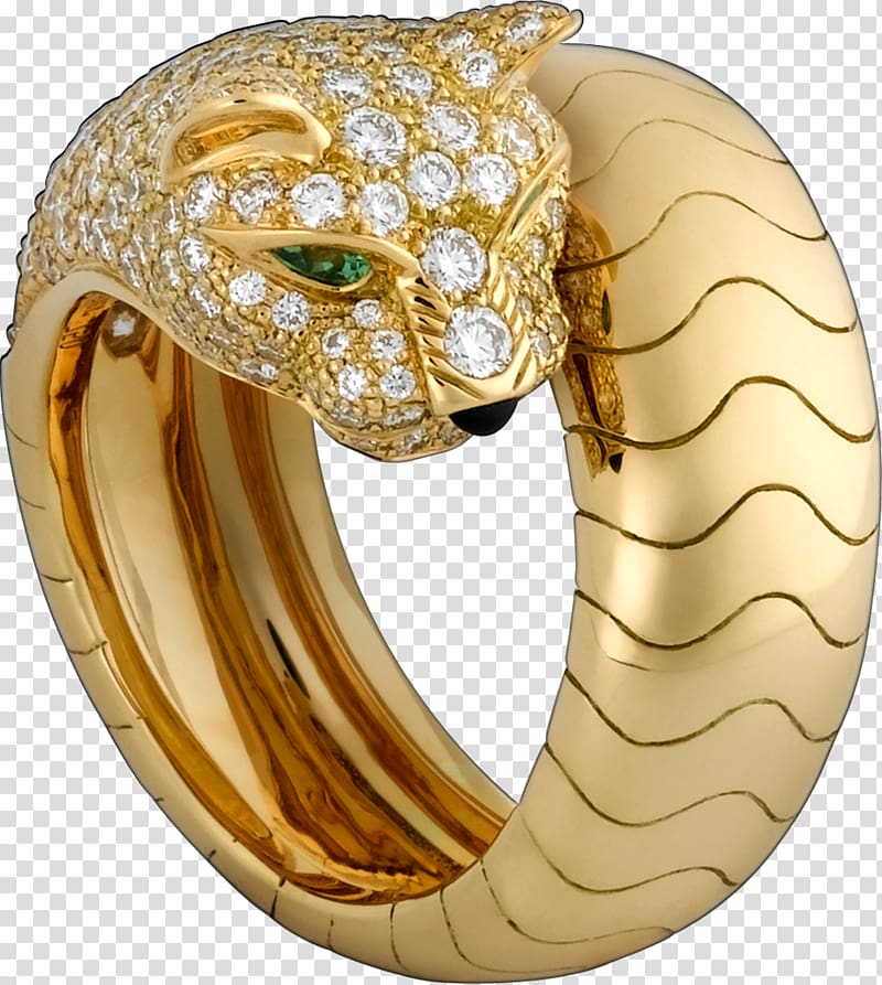 Ring Gold Cartier Chevalière Leopard, Egypt earring transparent background PNG clipart