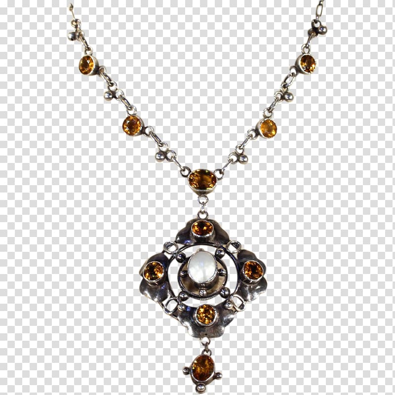Necklace Jewellery Bead Pearl Citrine, necklace transparent background PNG clipart