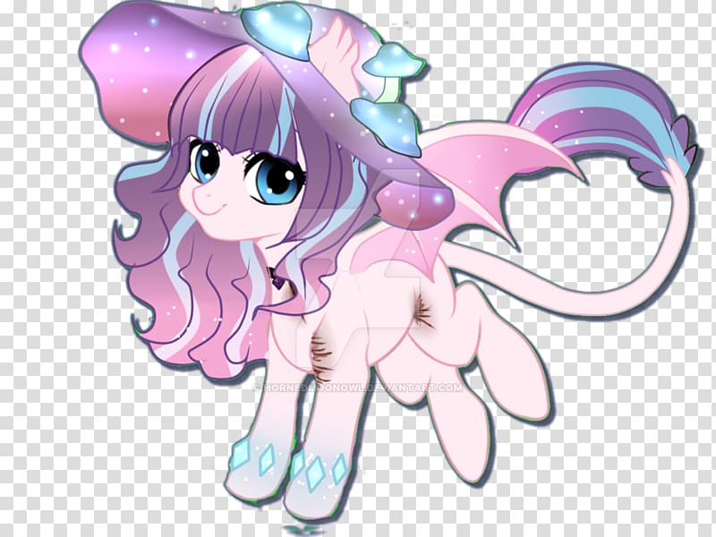 Horse Fairy Pink M , Owl moon transparent background PNG clipart