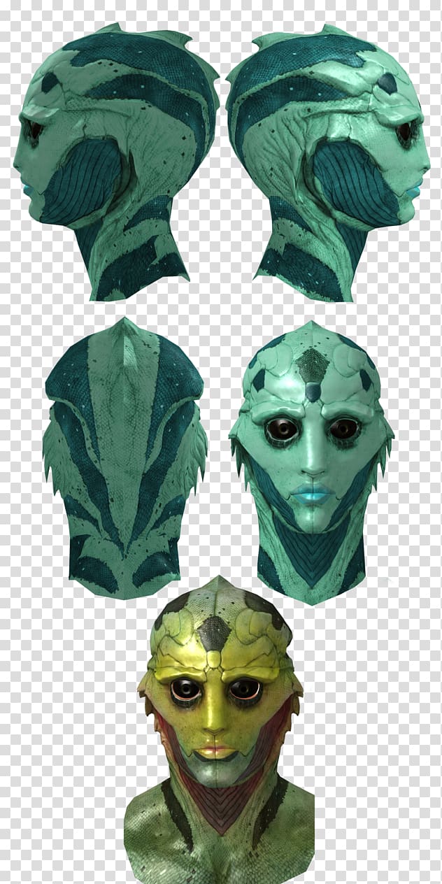 Mass Effect 3 Face Tali\'Zorah Female, iguana transparent background PNG clipart
