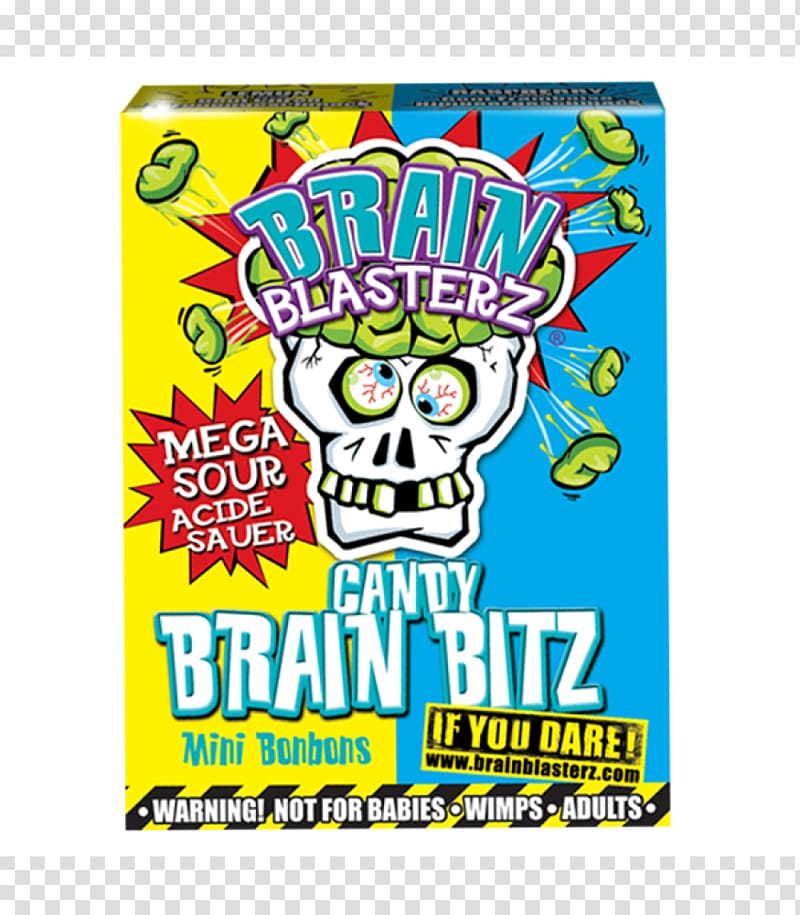 Brain Blasterz Candy Sour sanding Taste Chewing gum, candy transparent background PNG clipart