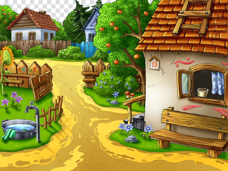 Village Animation Cartoon Desktop , farm transparent background PNG clipart