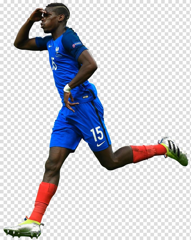 football player wearing blue jersey, Chelsea F.C. France national football team Football player Sport, Pogba France transparent background PNG clipart