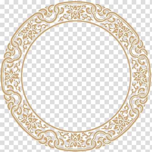 chinese style round frame texture transparent background PNG clipart
