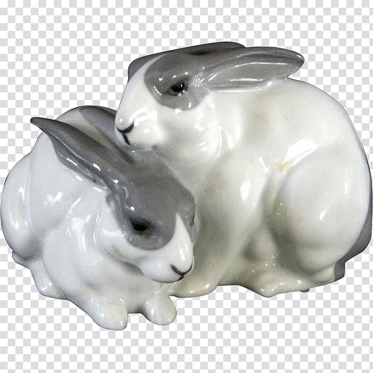 Domestic rabbit Hare Figurine Snout, hand-painted rabbit transparent background PNG clipart