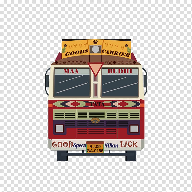 India Bus Car, India bus red wind transparent background PNG clipart