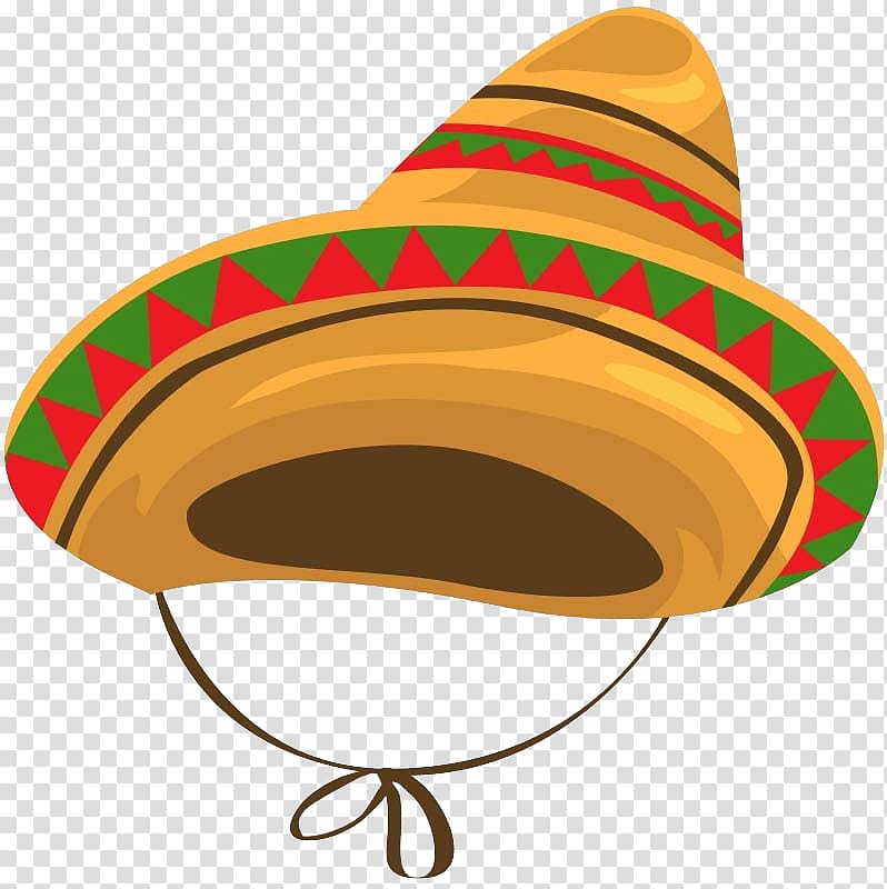 Hat Sombrero , Cartoon Mexican Hat transparent background PNG clipart