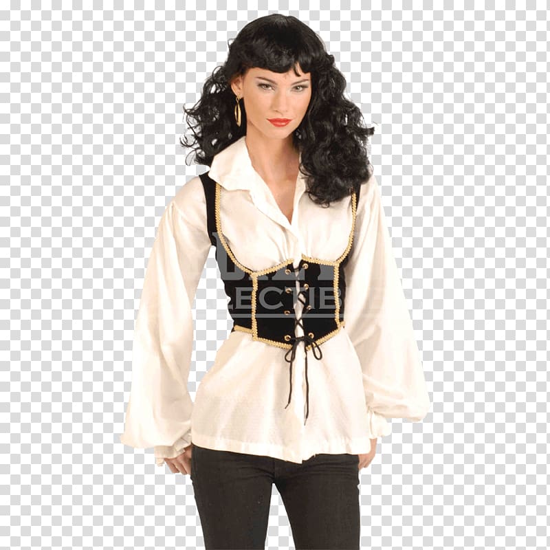 Clothing Gilets Piracy Waistcoat Costume, whispering girls transparent background PNG clipart