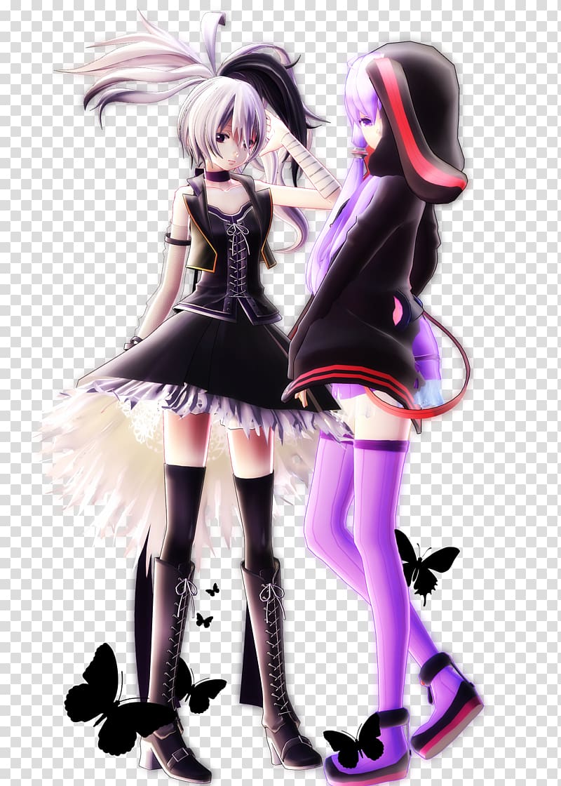 V Flower Yuzuki Yukari MikuMikuDance Vocaloid, mean girls transparent background PNG clipart