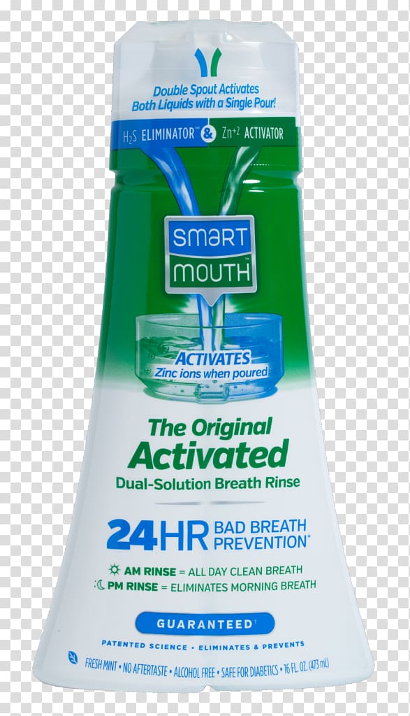 Smartmouth Original Activated Mouthwash TheraBreath Oral Rinse Bad breath Human mouth, bad breath transparent background PNG clipart