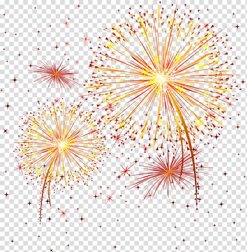 yellow and red fireworks, Adobe Fireworks , sparkles transparent background PNG clipart