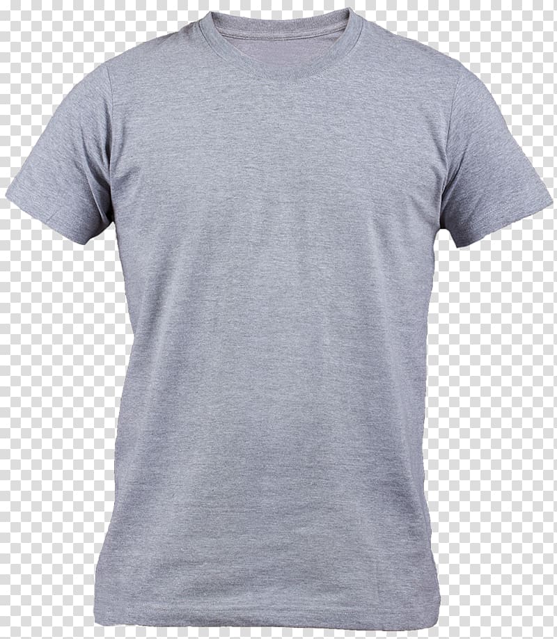 gray crew-neck t-shirt, T-shirt Polo shirt Dress shirt, Gray t-shirt transparent background PNG clipart
