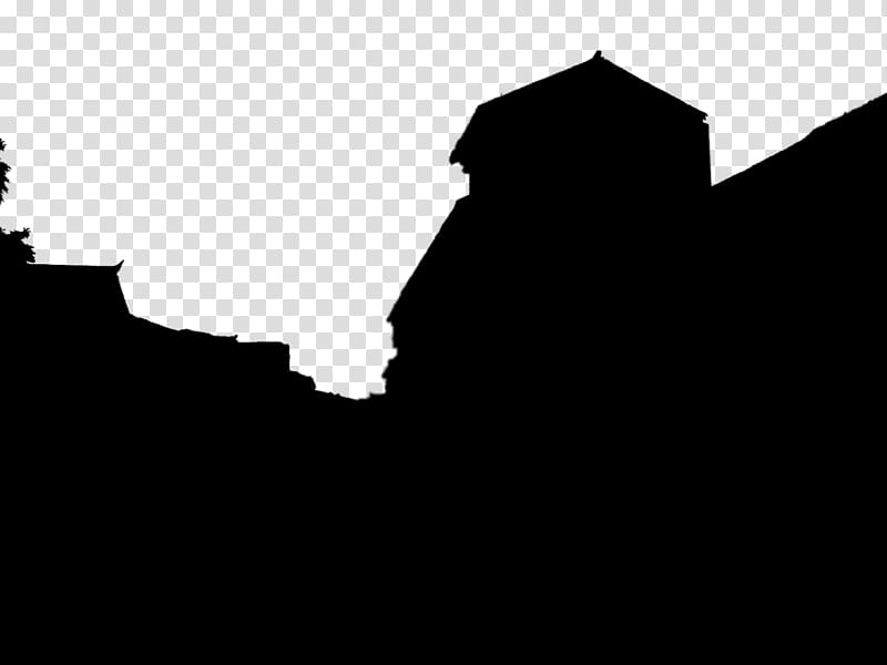 Silhouette Black and white Shadow, Gufeng town silhouette transparent background PNG clipart