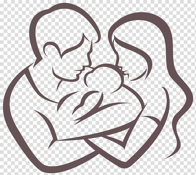 Infant Father Child Family, characters Family, man and woman embracing baby illustration transparent background PNG clipart