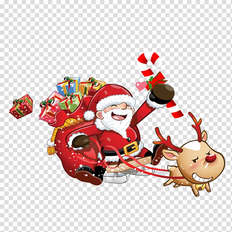 Santa Claus Reindeer Christmas Dress Up Gift, Santa Claus Creative transparent background PNG clipart