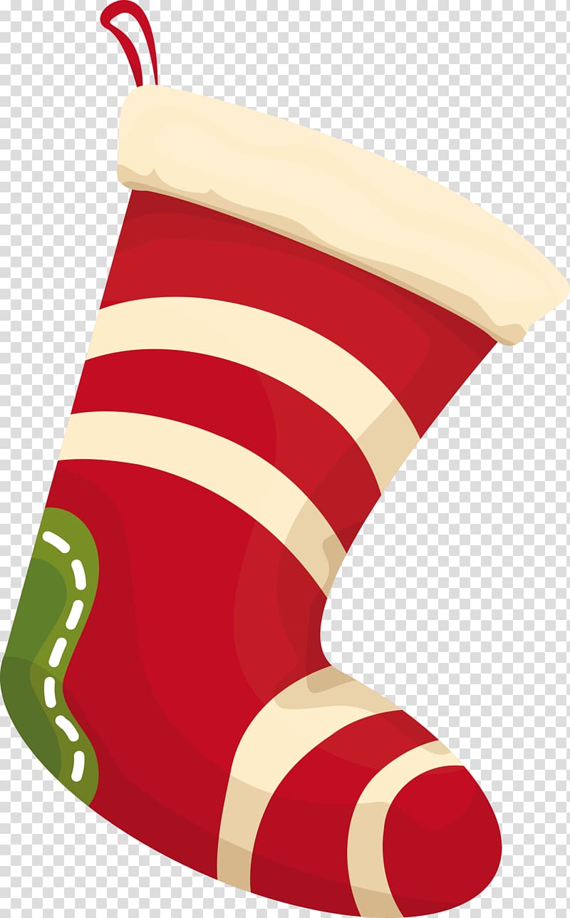 Christmas ing Sock Hosiery, Christmas red socks transparent background PNG clipart