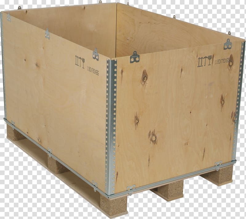 Plywood Pallet Box Crate, box transparent background PNG clipart