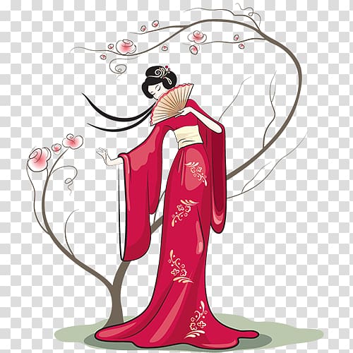 japanese woman clipart