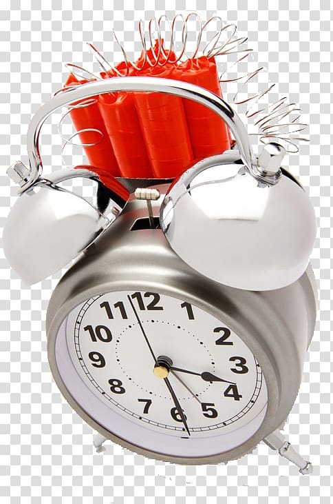 Alarm clock Time bomb , Wired Alarm transparent background PNG clipart