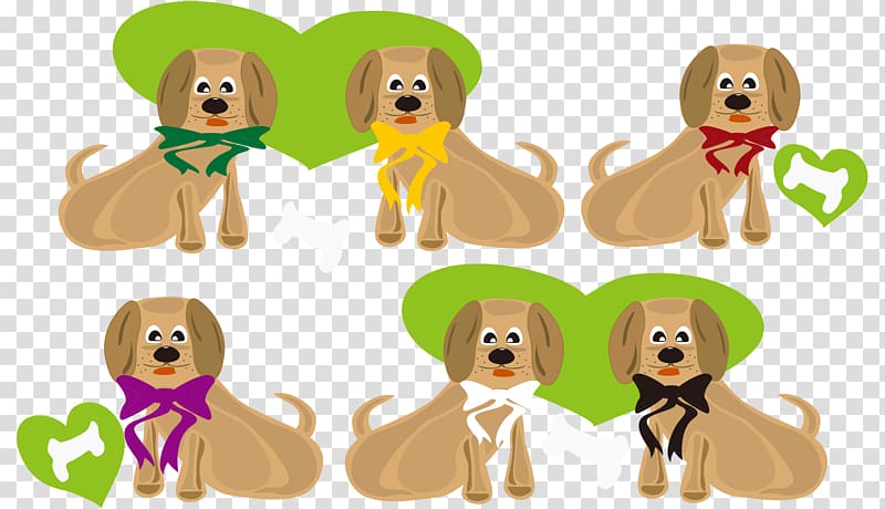 Dog , Lovely hand-painted love cartoon dog bones transparent background PNG clipart